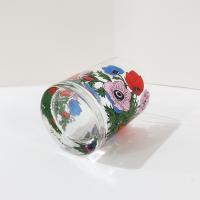 Vintage Georges Briard Anemone Poppies Rocks Glass, Floral Poppy Lowball Glass