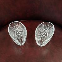 Vintage Princess House Royal Highlights Crystal Silverware Holders, Set of Two, Buffet Silverware Serving