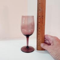 Vintage Amethyst Purple Wine Glasses, Set of 5, Vintage Barware