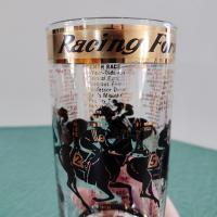 Vintage New York and New Jersey Race Track Horse Racing Form Highball Glasses, Set of 6, 
