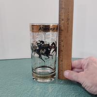 Vintage New York and New Jersey Race Track Horse Racing Form Highball Glasses, Set of 6, 
