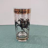 Vintage New York and New Jersey Race Track Horse Racing Form Highball Glasses, Set of 6, 