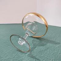 Vintage Glastonbury Lotus Rambler Rose 35 Gold Rimmed Footed Cocktail Glass