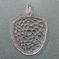 Vintage Clear Bubble Glass Raspberry / Strawberry Shaped Luncheon Appetizer Salad Dessert Snack Plates, Set of Two, Multiple Sets Available