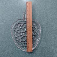 Vintage Clear Bubble Glass Raspberry / Strawberry Shaped Luncheon Appetizer Salad Dessert Snack Plates, Set of Two, Multiple Sets Available