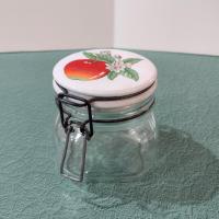Vintage Ravenhead Kilner Mason Jar with Ceramic Apple Design Lid and Clamp, 20 Ounce Glass Airtight Storage Container