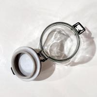 Vintage Ravenhead Kilner Mason Jar with Ceramic Apple Design Lid and Clamp, 20 Ounce Glass Airtight Storage Container