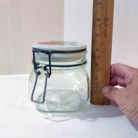 Vintage Ravenhead Kilner Mason Jar with Ceramic Apple Design Lid and Clamp, 20 Ounce Glass Airtight Storage Container
