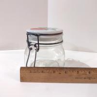 Vintage Ravenhead Kilner Mason Jar with Ceramic Apple Design Lid and Clamp, 20 Ounce Glass Airtight Storage Container