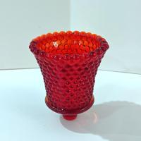 Vintage Homeco Ruby Red Hobnail Votive Cup Sconce Candle Holder, Home Interiors Glass Pegged Votive Cup