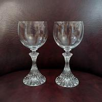 Vintage Mikasa The Ritz Crystal Wine Glasses, Set of Two