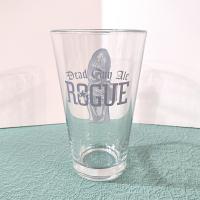 Vintage Rogue Brewery Dead Guy Ale Pint Beer Glass, Skeleton Beer Glass