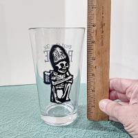 Vintage Rogue Brewery Dead Guy Ale Pint Beer Glass, Skeleton Beer Glass