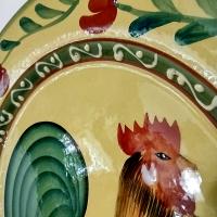 Vintage Hausenware Rooster Ceramic Dinner Plate