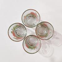 Vintage Franciscan Desert Rose 8 Ounce Juice Glasses, Set of Four