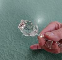 Vintage Blown and Cut Glass Roses, Set of Four