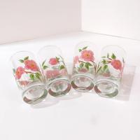 Vintage Franciscan Desert Rose 8 Ounce Juice Glasses, Set of Four