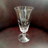 Antique American Hostess Manor Rose Crystal Iced Tea Glasses, Set of Two