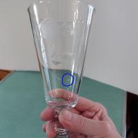 Antique American Hostess Manor Rose Crystal Iced Tea Glasses, Set of Two