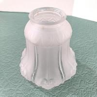 Vintage Victorian Style Hourglass Bell Shaped Frosted Glass Lamp Light Shade, Replacement Shade