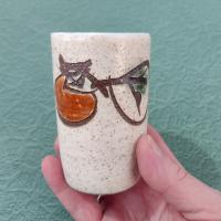 Vintage Otargiri Japanese Sake Tea Ceramic Stoneware Cups, Set of Five