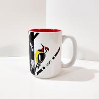 Charley Harper Yellow Bellied Sapsucker Coffee Tea Mug, Woodpecker Graphic Mug