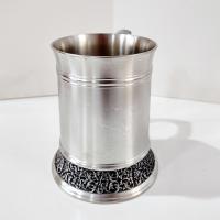 Vintage Royal Selangor Classic Expressions Pewter Tankard, 20 Ounce Pewter Mug Beer Stein with Scroll Detail