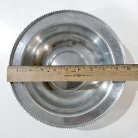 Vintage Hammered Aluminum Covered Serving Dish Bowl, Hand Wrought Silverlook 557