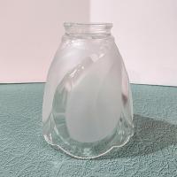 Vintage Frosted Swirl Glass Lamp Shade, Replacement Light Cover Shade