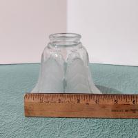 Vintage Frosted Petal Leaf Glass Lamp Light Shade, Flower Shaped Replacement Shade