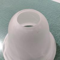 Vintage White Swirl Milk Glass Lamp Light Shade, Bell Shaped Replacement Pendant Shade