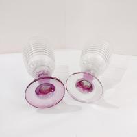 Vintage Libbey Sirrus Lustre Violet Water Goblets, Set of Two