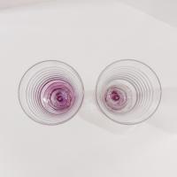 Vintage Libbey Sirrus Lustre Violet Water Goblets, Set of Two