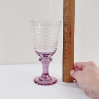 Vintage Libbey Sirrus Lustre Violet Water Goblets, Set of Two