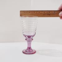 Vintage Libbey Sirrus Lustre Violet Water Goblets, Set of Two