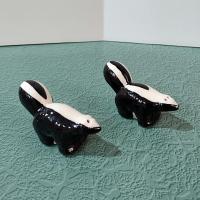 Vintage Ceramic Skunk Salt and Pepper Shaker Set