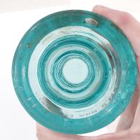 Antique W. Brookfield New York Aqua Blue Glass Insulator, Pat'd Nov 13th 1883, Vintage Glass Telegraph Telephone Rail Road CD 162 Insulator