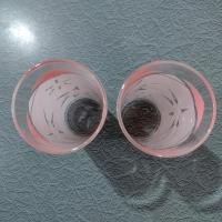 Vintage Anchor Hocking Pink Atomic Snowflake Highball Glasses, Set of Two