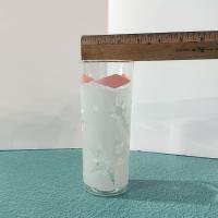 Vintage Anchor Hocking Pink Atomic Snowflake Highball Glasses, Set of Two