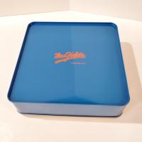 Vintage Dad's Cookie Stache Metal Storage Tin, Father's Day Gift, Mustache Design Container