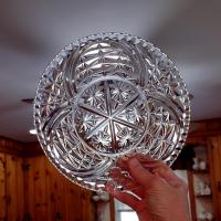 Vintage Anchor Hocking Stars and Bars Luncheon Plates, Set of Three