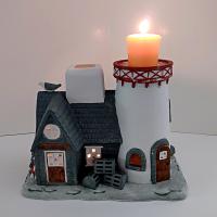 Vintage Partylite Stoney Harbor Lighthouse Tea Light Votive Candle Holder