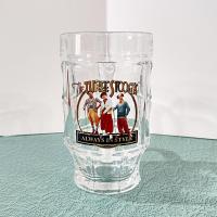 Vintage Three Stooges Always In Style Glass Beer Mug, Sahm Germany Panther Brewery UK Promotional Collectible Mug
