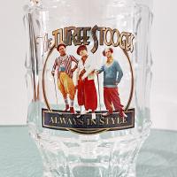 Vintage Three Stooges Always In Style Glass Beer Mug, Sahm Germany Panther Brewery UK Promotional Collectible Mug