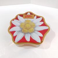 Vintage Daisy Flower Shaped Metal Tin Storage Container, Floral Gift Tin