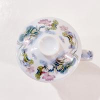 Floral Butterfly Tea Mug with Infuser Strainer and Lid, Covered Coffee Tea Cup