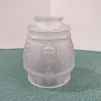 Vintage Classical Urn Torch and Drape Frosted Shades, Set of Two