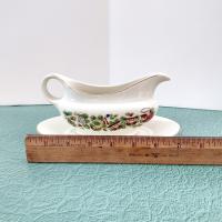Vintage Marine Foundation Toys for Tots Gravy Boat with Under Dish, Toy Shop Christmas Sauce Boat