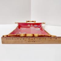 Vintage Hand Painted Tracy Porter The Artesian Road Ceramic Serving Tray Platter, Peacock Floral Design