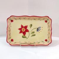Vintage Pfaltzgraff Napoli Ceramic Tray, Everything Tray, Floral Hand Painted Ceramic Tray